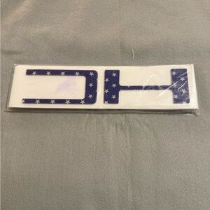 White and Blue Star Patterned Decal